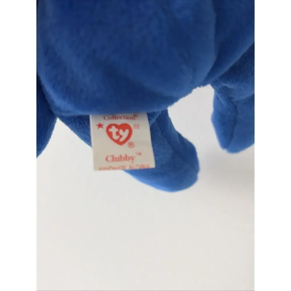 Ty Beanie Baby Clubby the Royal Blue Bear New With Tags 1998 Stuffed Animal Toy